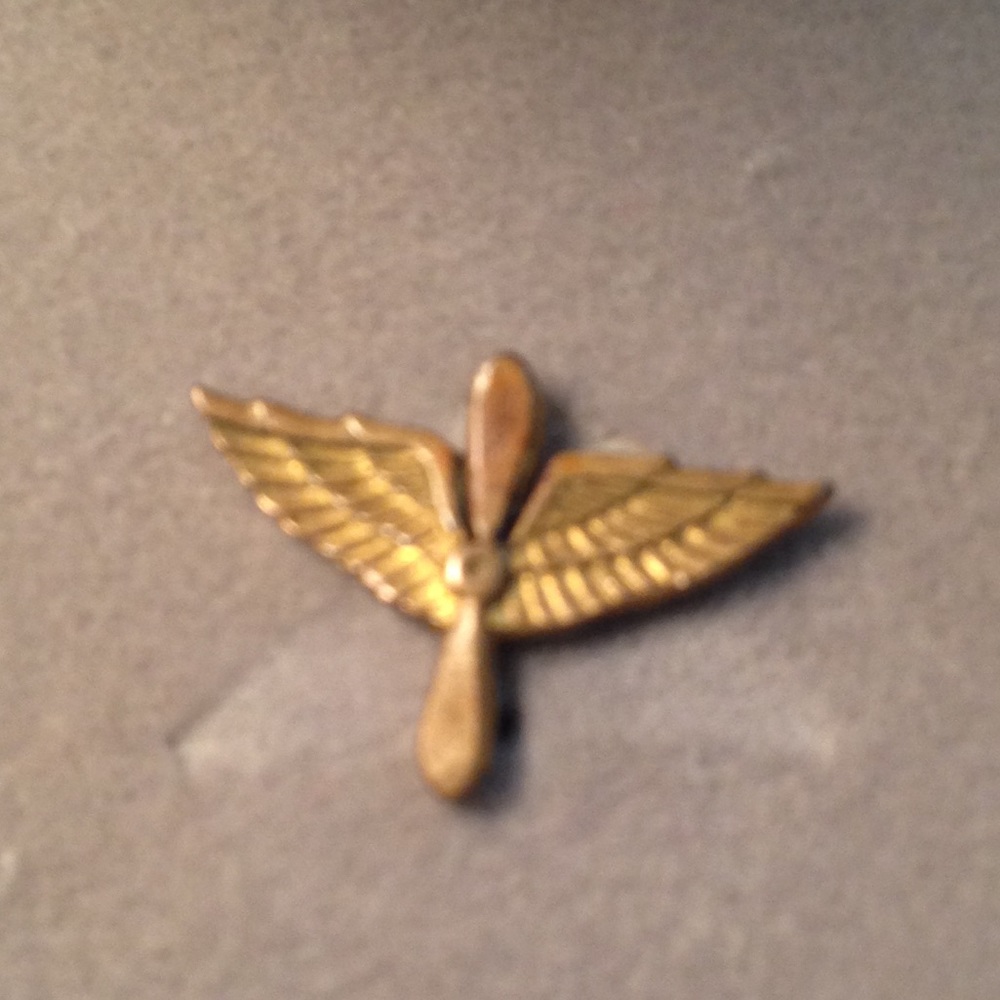 WW11 US Airforce propeller/wings service pin.